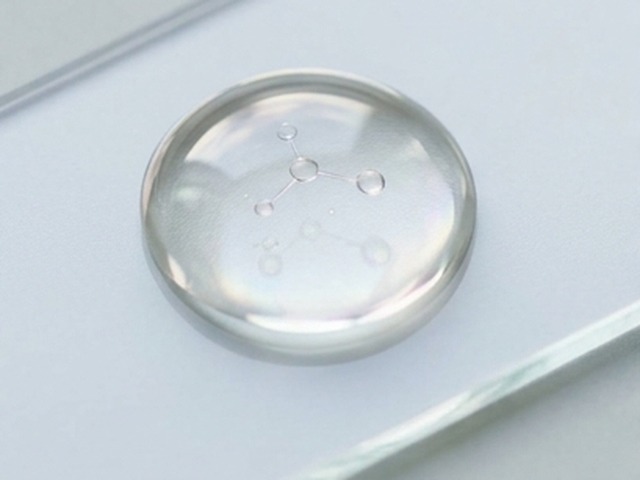 Peptide serum droplet on a glass slide