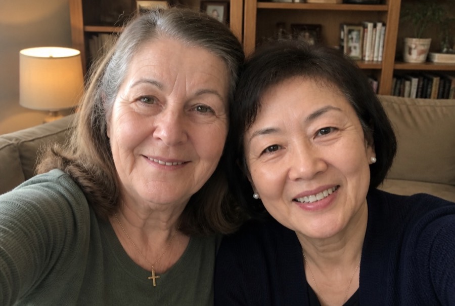 Joyce Halloran, 62, and Mi-Ja Lee, 64