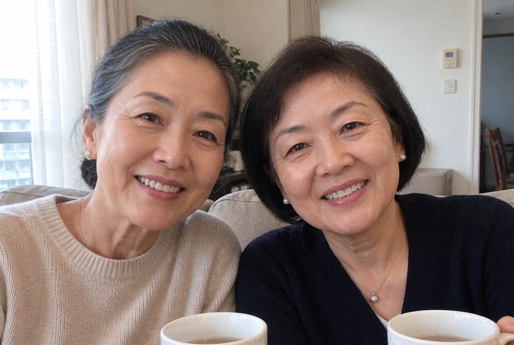 Mi-Ja and her older sister in Seoul