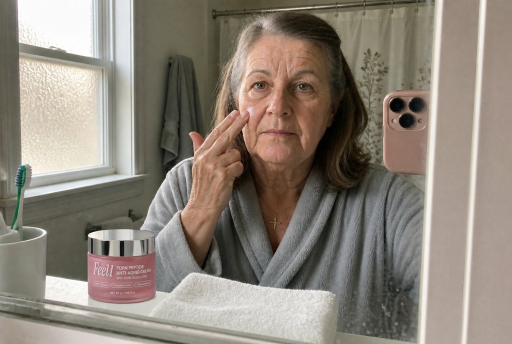 Bathroom mirror, day twelve